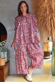 Annie 1972 Point Collar Smock Blouse Indian Pink Haze